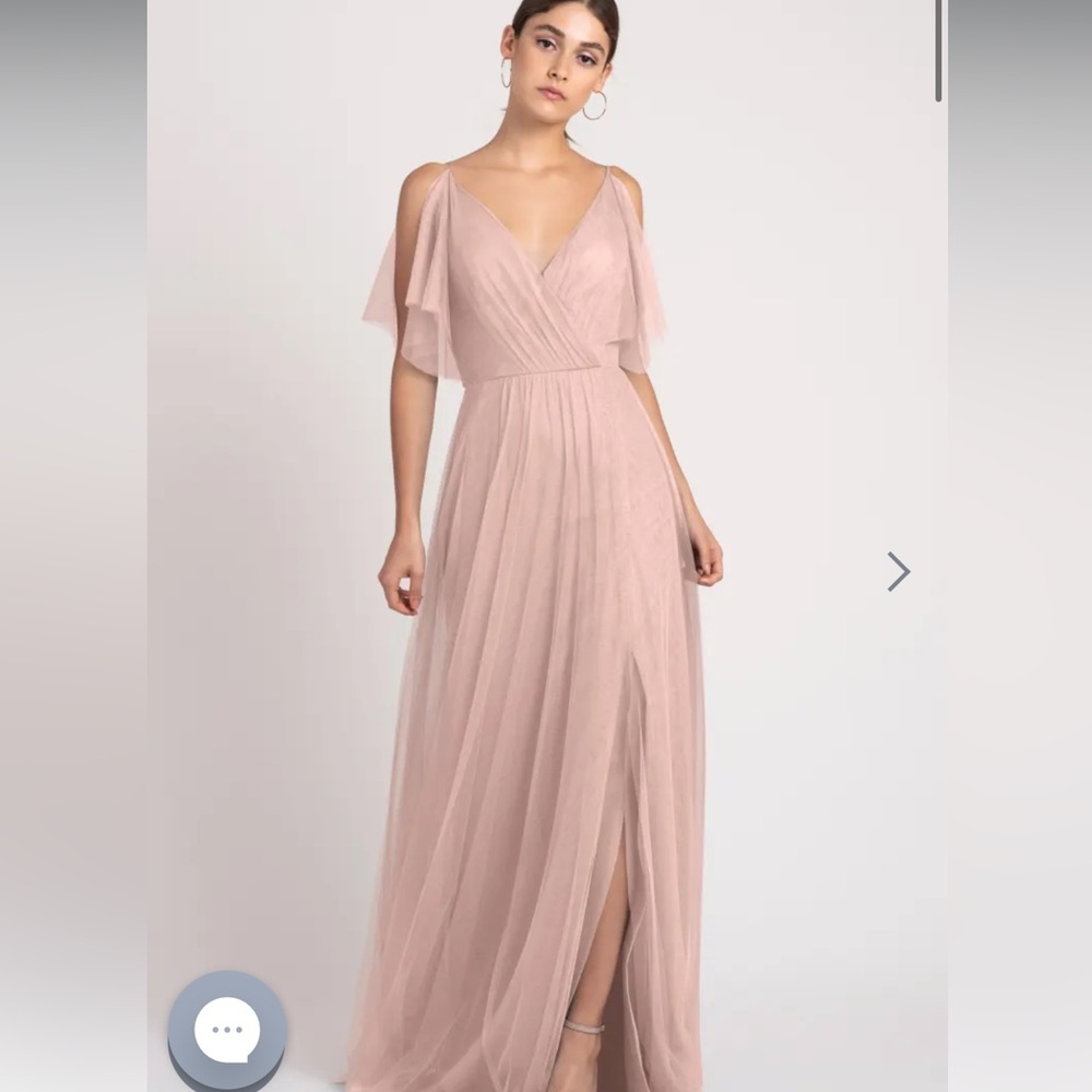 BHLDN Jenny Yoo Aeryn Tulle Bridesmaid Maxi Dress in Whipped Apricot